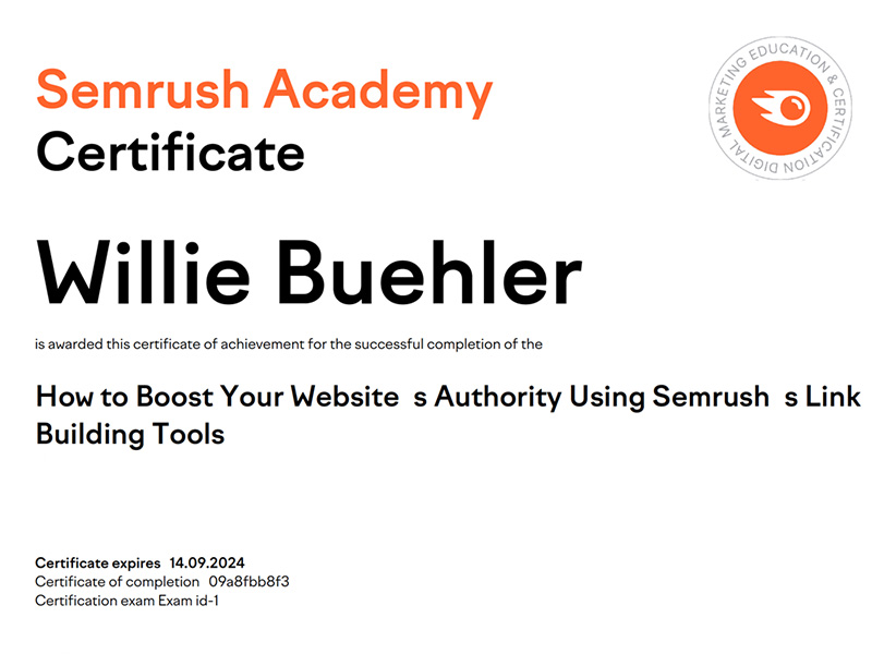 Semrush Academy - Authority Building