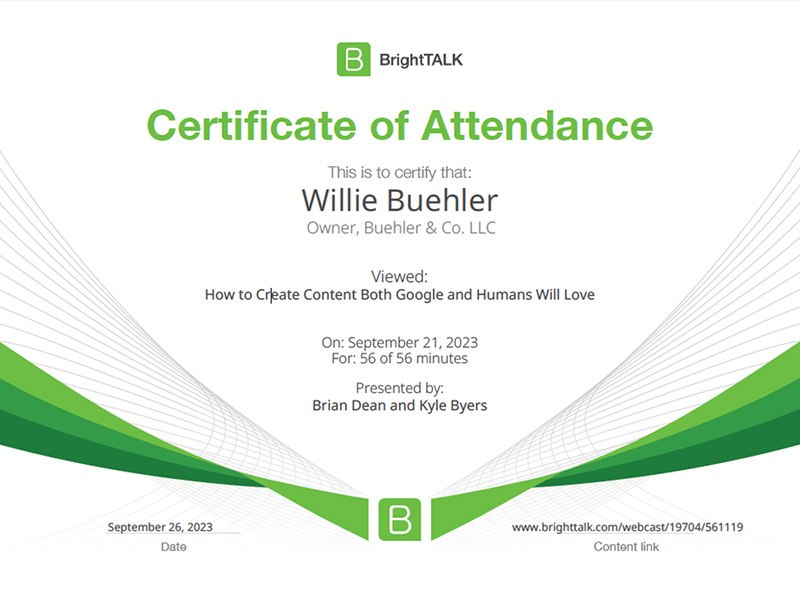 BrightTALK - Content Strategy